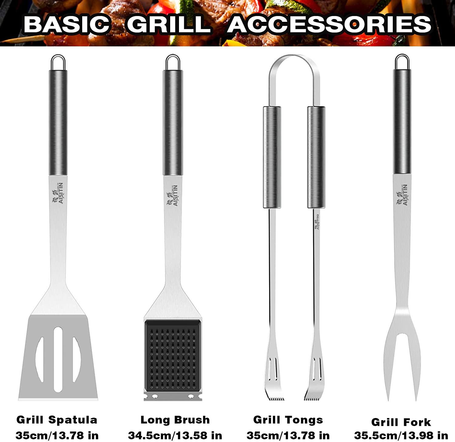 BBQ Grill Set,Stainless Steel Barbecue Tools 25pcs,Useful Grilling