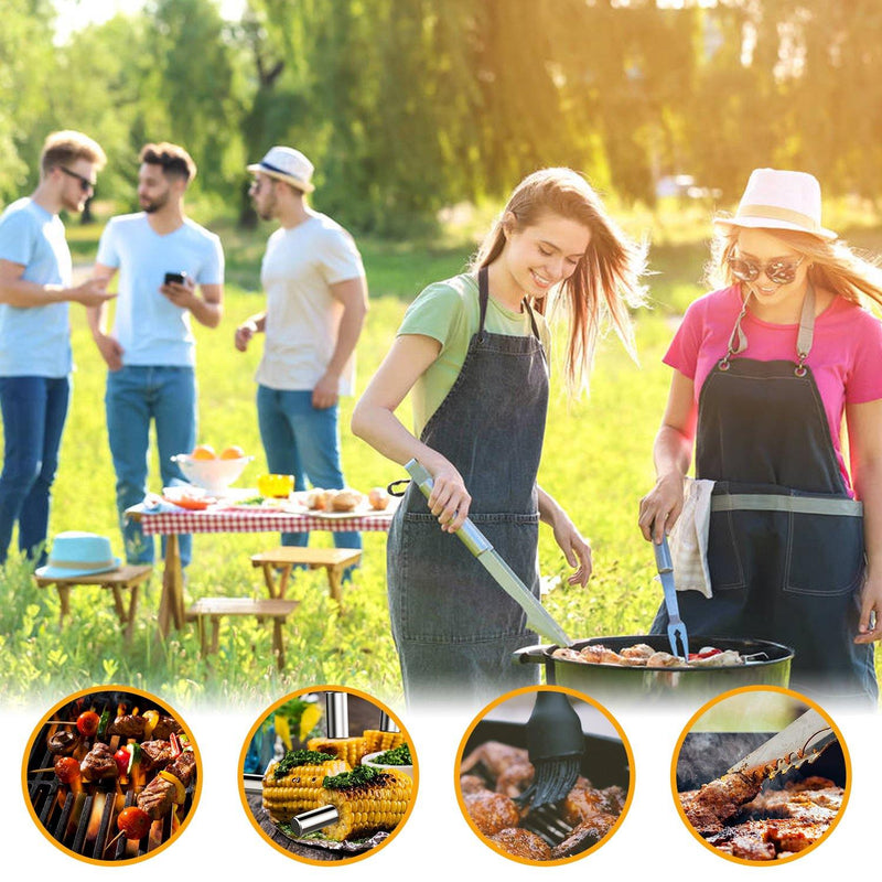 AISITIN 25 PCS Grill Accessories BBQ Tools Set with Spatula Tongs Skewers  for Barbecue Camping Kitchen – Aisitin Online