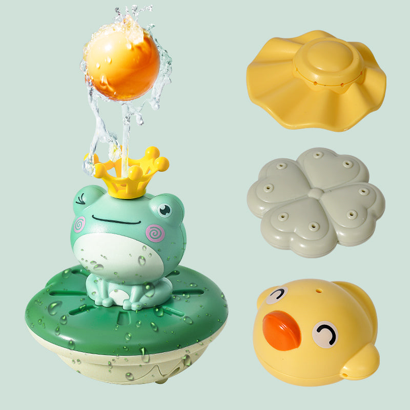 Electric Sprinkler Bathtub Toys, Water Spray Frog Toy, Frog Sprinkler  Fountain Toy with 5 Different Spray Heads, for Toddlers 3-4 Years () 